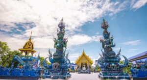 blue temple, blue temple chiang rai, wat rong suea ten, wat rong sueaten, rong suea ten temple, rong sueaten temple, the blue temple, the blue temple chiang rai